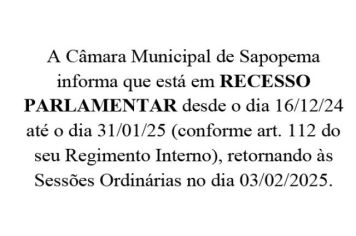 RECESSO PARLAMENTAR 
